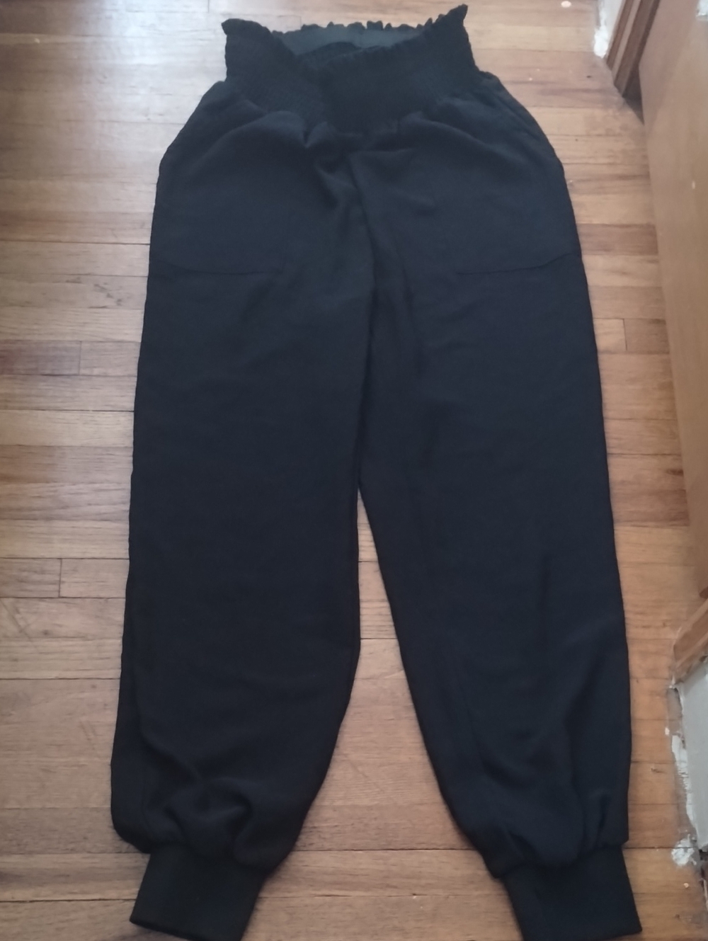 Black High-Waist Jogger Pants